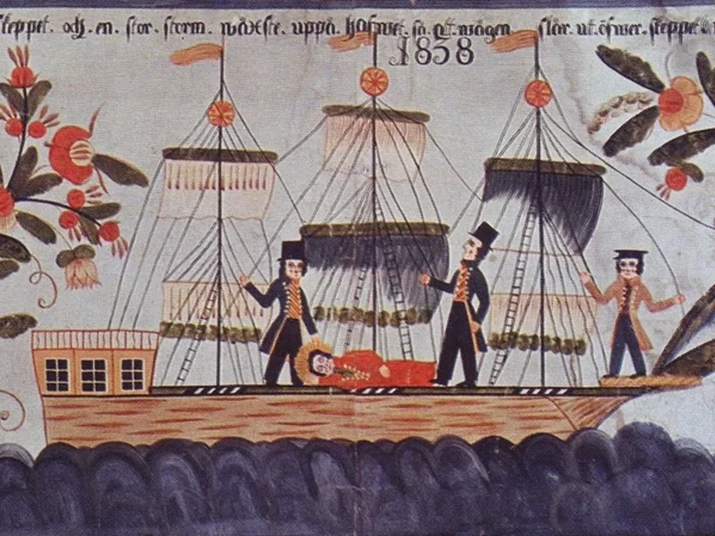1803-Olof Larsson Wikström - Gesù semina sulla nave e si scatenò sul mare una grande tempesta
